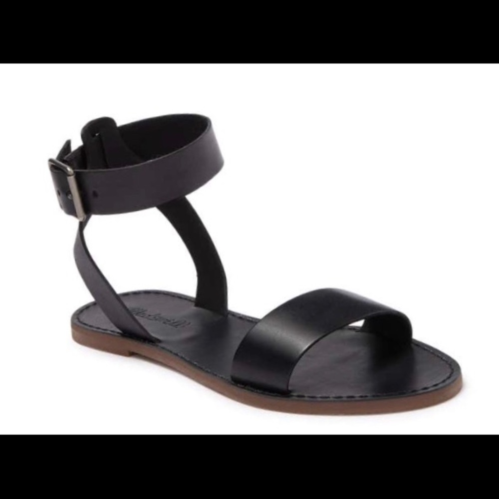 Madewell boardwalk leather ankle strap sandal Sz 6